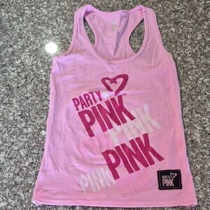 Zumba Party Pink Graphic Racerback Tank Top - Light Pink